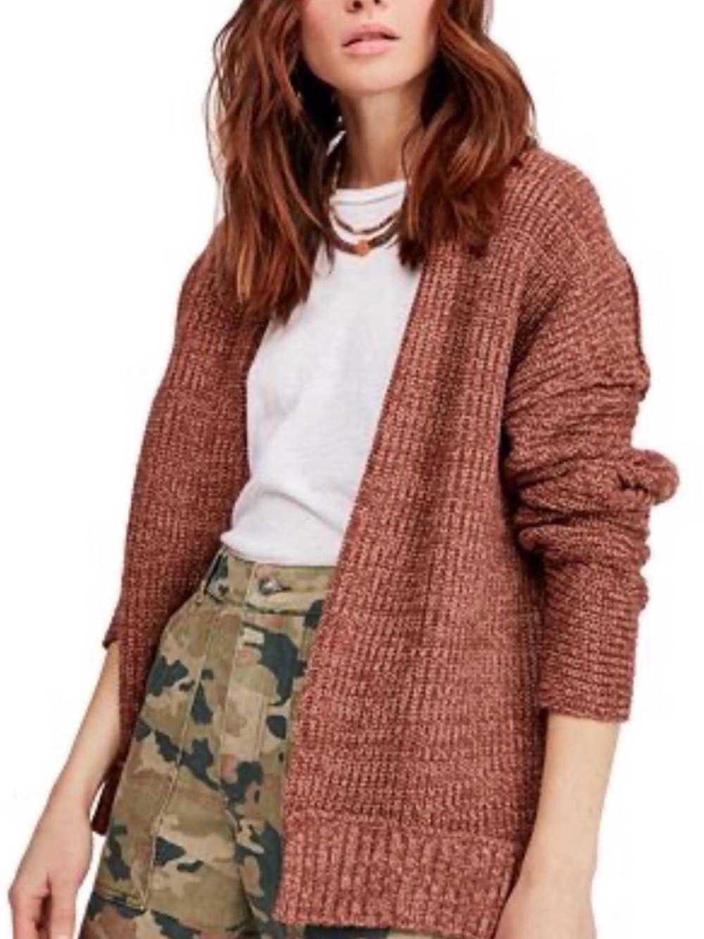 Free People High Hopes Cardi 🔥 mariposa brown